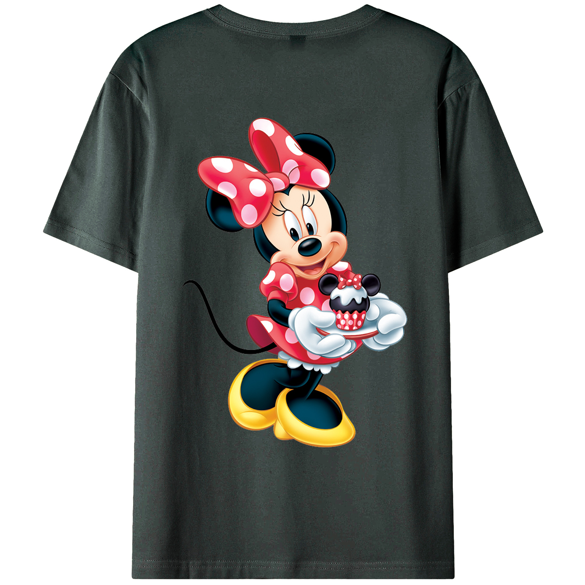 ミッキーマウス Mickey Mouse 綿100％ メンズ半袖Tシャツ（バックプリント） 通気性